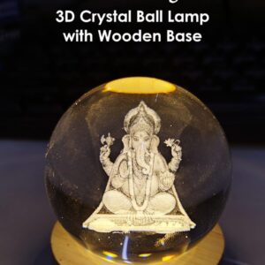 3D Crystal Ball Lamp Ganesh Mata ji