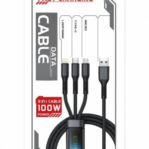 TRANSPARENT DATA CABLE 3 IN 1